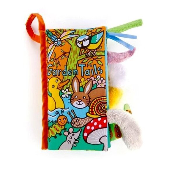 Garden Tails Jellycat Soft Cloth Crinkle Tactile Book Baby Animal Anne Wilkinson - Picture 1 of 8